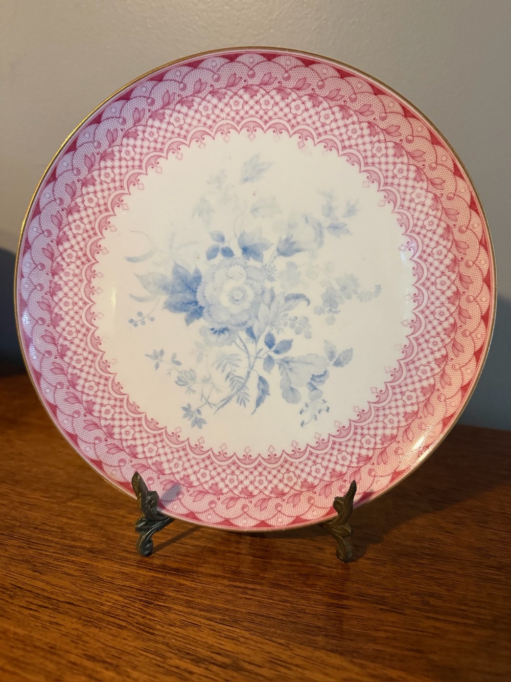 Antique Victorian 1884 Brownfield & Son "Woodland" Pattern Plate 2498 - Stafford